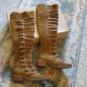 Joyfolie Nadia tall leather boot size 8
